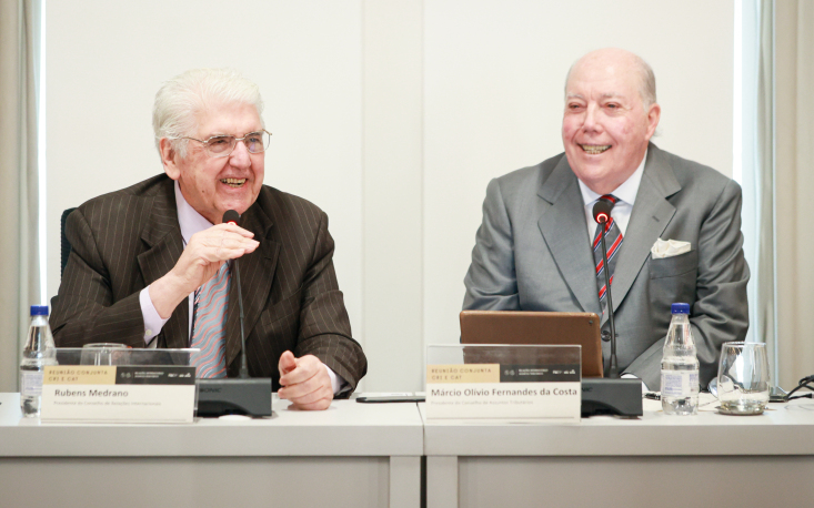 6a959050860ea-edilson_dias_69625 Rubens Medrano e Márcio Olívio Fernandes da Costa realizam reunião conjunta. (Foto: Edilson Dias/FecomercioSP)